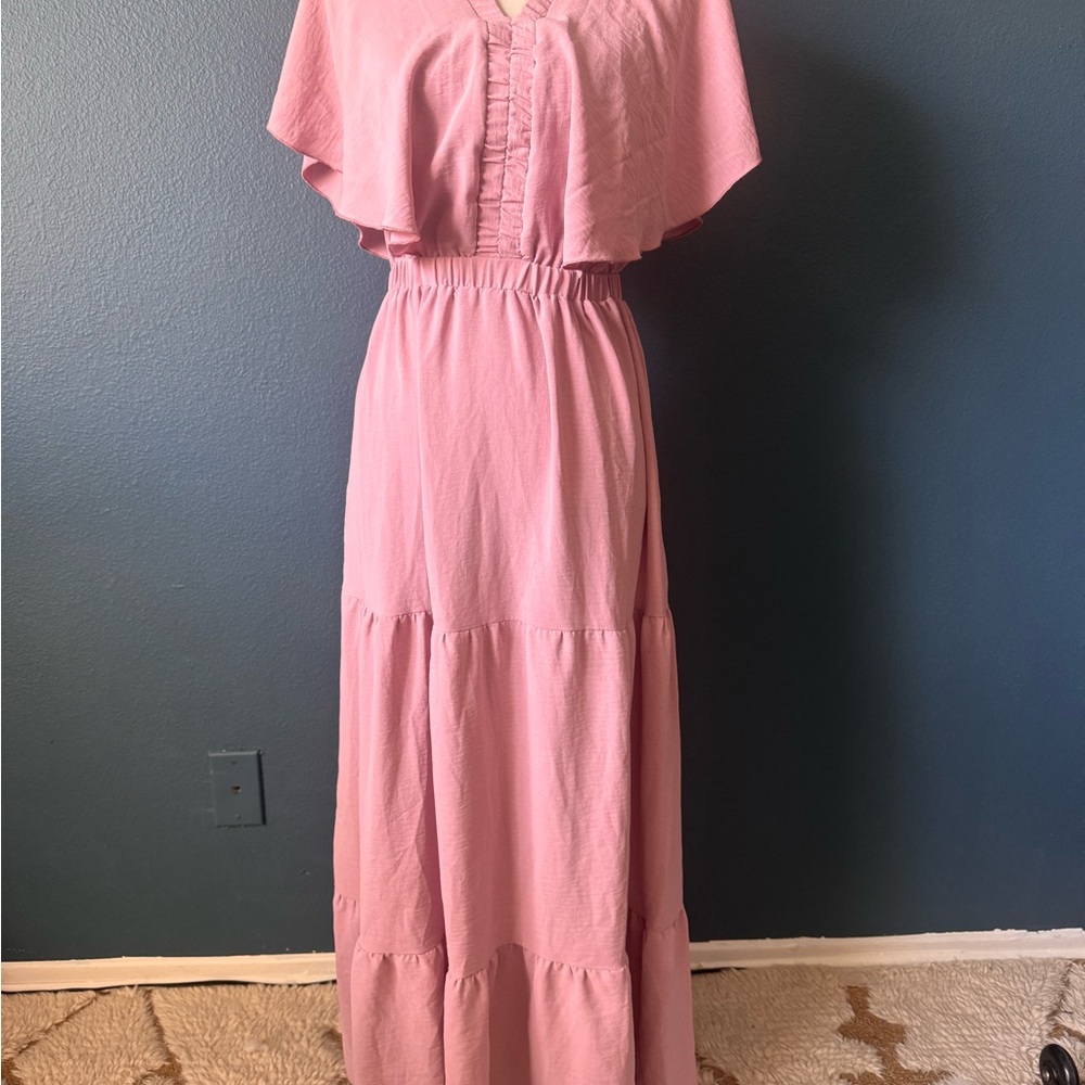 Simple Blush Maxi Dress